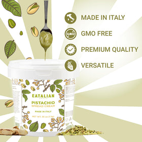 AMZ BETTER EATALIAN pistachio cream used in mascarpone desserts adds creamy flavor.