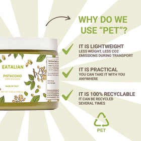 Label and ingredients highlight pistachio content and natural ingredients