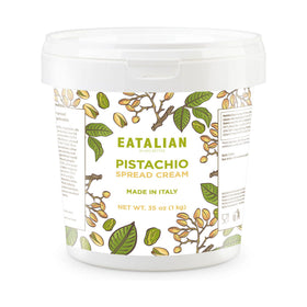 AMZ BETTER EATALIAN pistachio cream jar highlighting freshness and spreadable quality.