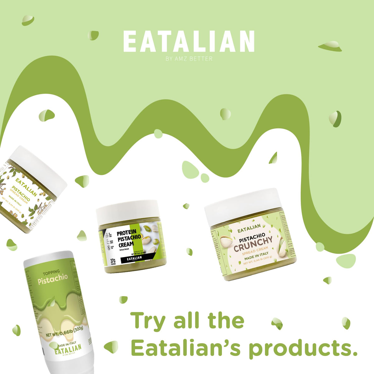 AMZ BETTER EATALIAN pistachio cream with mascarpone topping