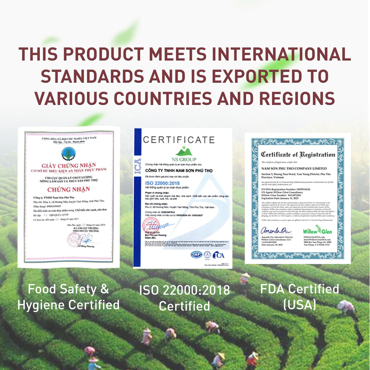 ISO HACCP certified processing supports safety and consistent quality.