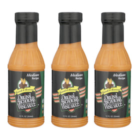 Anchor Bar Original Buffalo Wing Sauce bottle front showing bold home flavor.