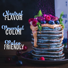 Ancient Choice butterfly pea flower powder color-shift latte with citrus