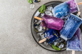 Ancient Choice butterfly pea flower powder popsicles with vivid blue