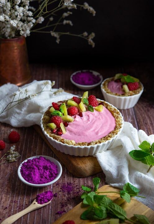 Ancient Choice Dragon Fruit Powder colors lemonades and drinks naturally.