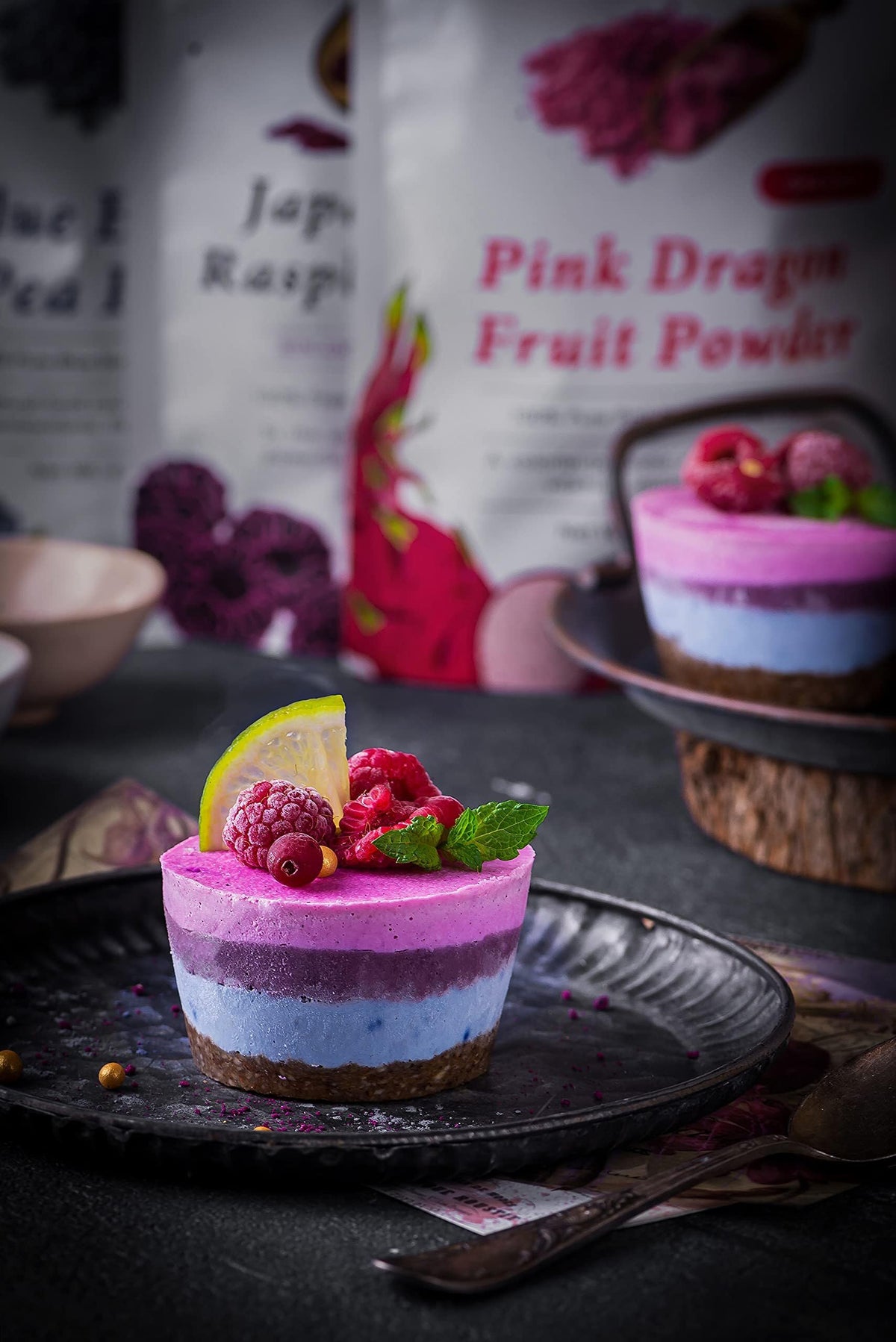 Ancient Choice Pink Dragon Fruit Powder colors popsicles vividly.