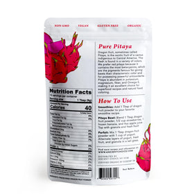 Ancient Choice Pink Dragon Fruit Powder scoop enables precise adding to drinks.