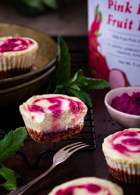 Ancient Choice Pink Dragon Fruit Powder brightens smoothie bowls with color.