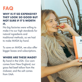 Ancient Crunch beef-tallow cooking note highlights traditional frying method.