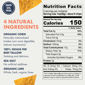 Ancient Crunch masa chips in a bowl with dip, ideal for hearty salsas.