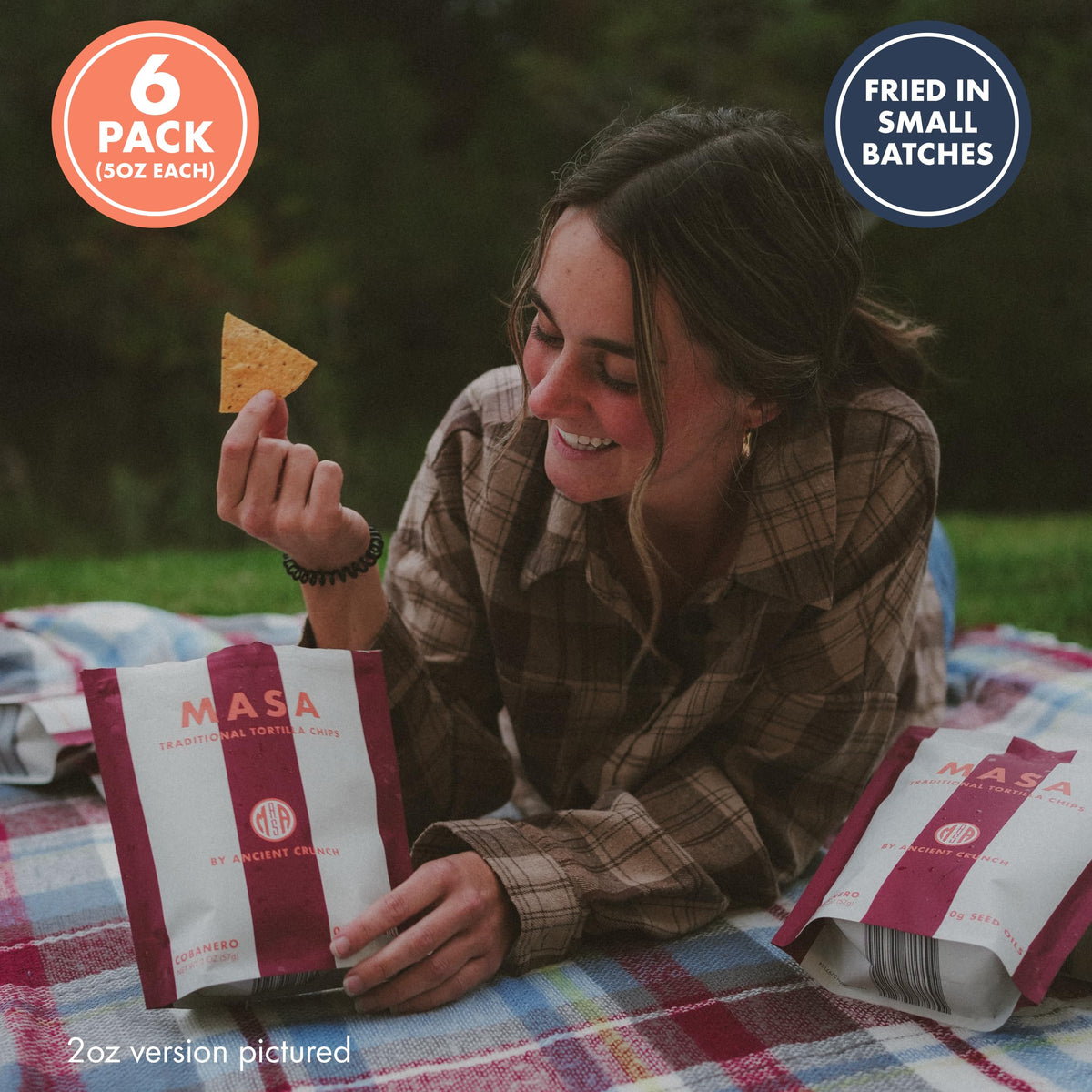 Small-batch frying image highlights artisanal processing and crunch