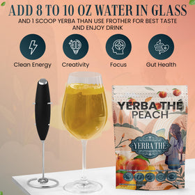 Serving suggestion showing a focused moment after enjoying Yerba Mate powder.