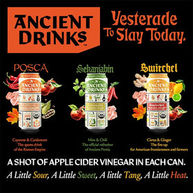 ANCIENT DRINKS Sekanjabin bottle, refreshing balance with herbs and spices.