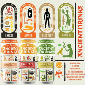 ANCIENT DRINKS Sekanjabin can, crisp apple flavor with natural minerals.