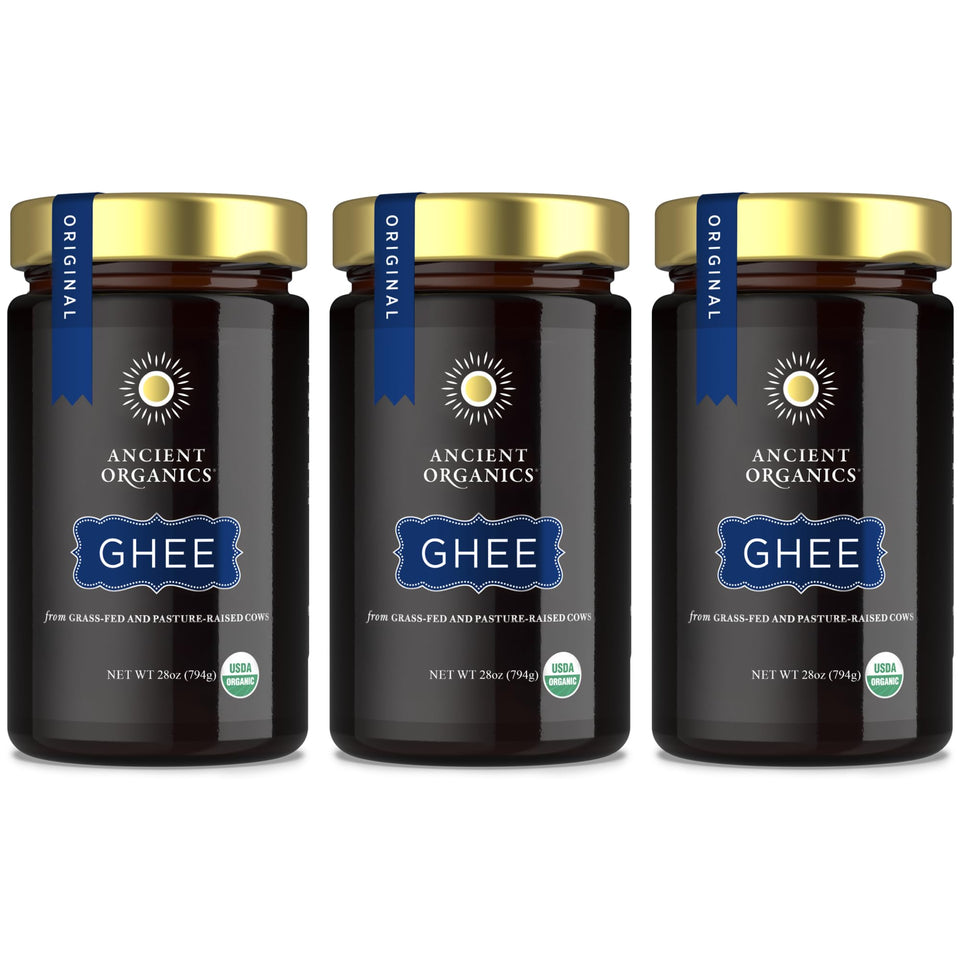 Ancient Organics Ghee pack of 3 jars for versatile cooking
