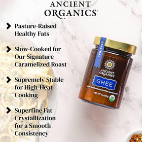 Ancient Organics Ghee vitamins A D E K in meals