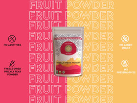 Ancient Roots prickly pear powder seal emphasizes freshness and storage
