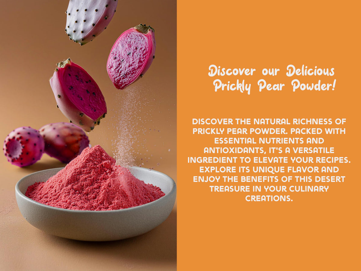Ancient Roots prickly pear powder tea-cup suggests warm beverage add-in