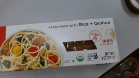 Andean Dream Organic Spaghetti Quinoa Pasta, front of package, ready to cook.