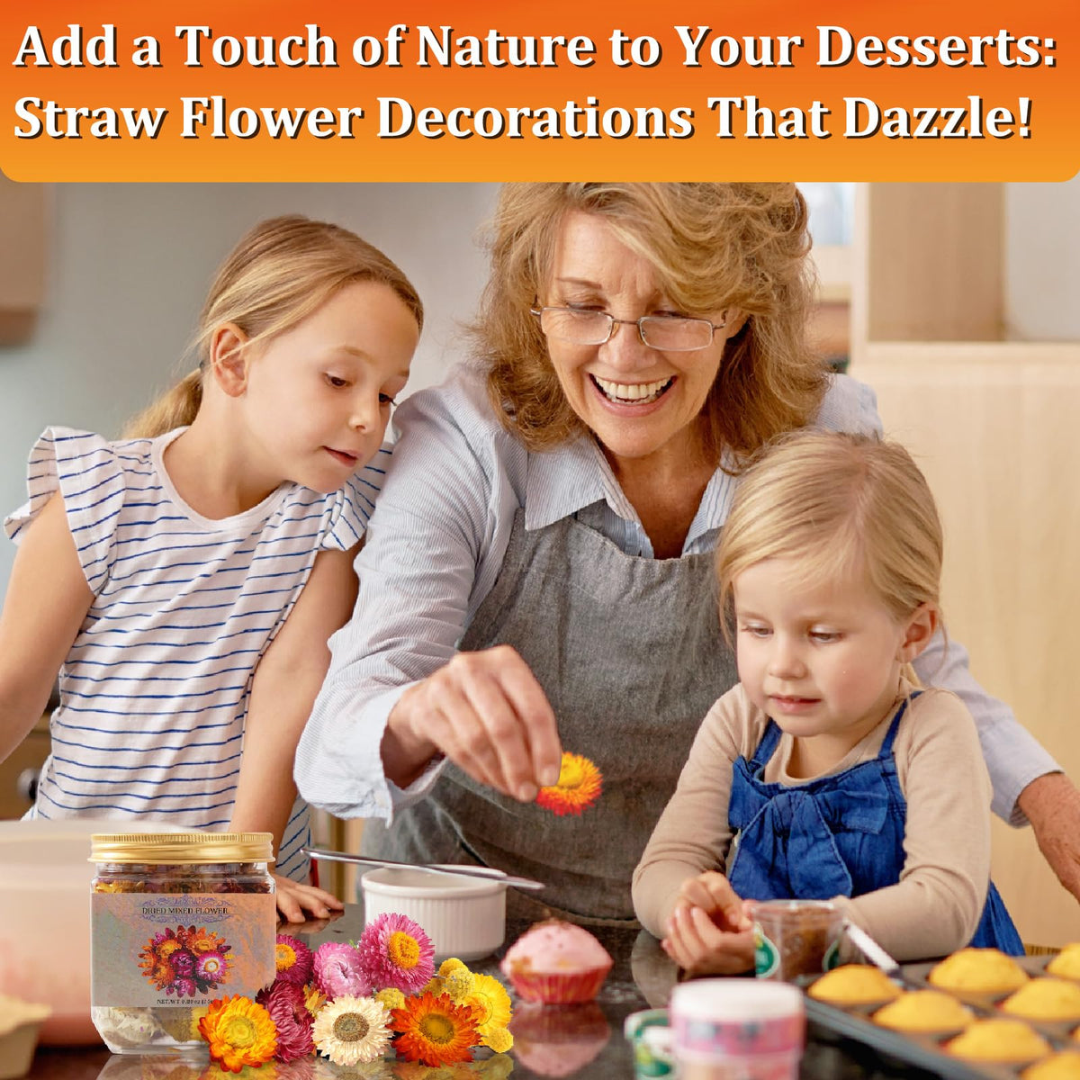 Andekas no additives vegan edible flowers offer creative decorating options.