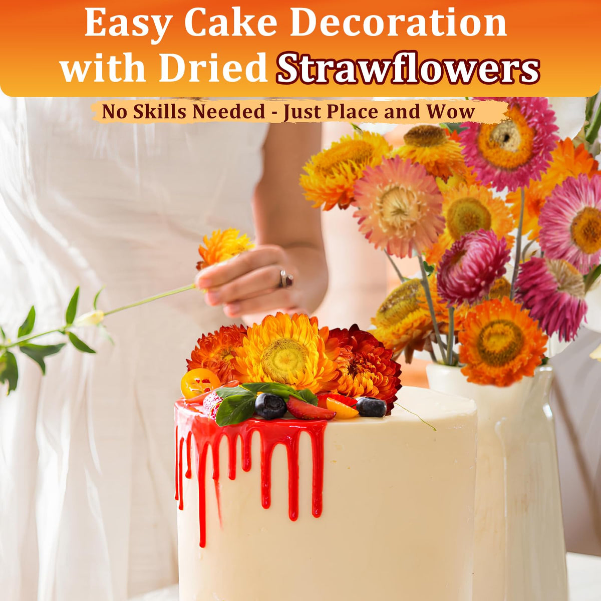 Andekas edible flowers add authentic charm for birthdays, weddings, and baby showers.