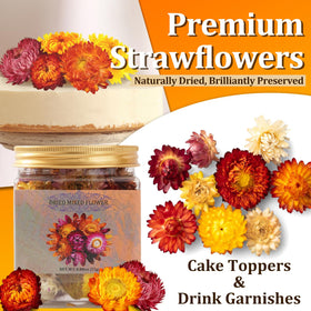 Andekas edible dried flowers cake decoration petals brighten desserts with natural color.