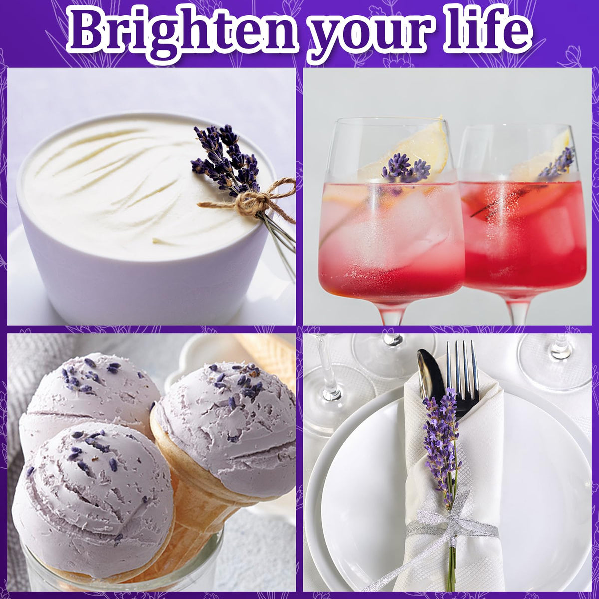 Andekas lavender sprigs elevate baked goods with a fragrant touch.