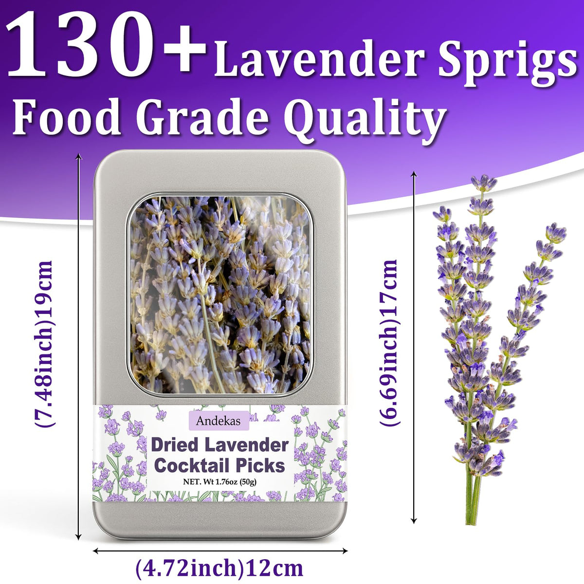 Andekas lavender sprigs enhance syrups and dishes with a subtle herbal depth.
