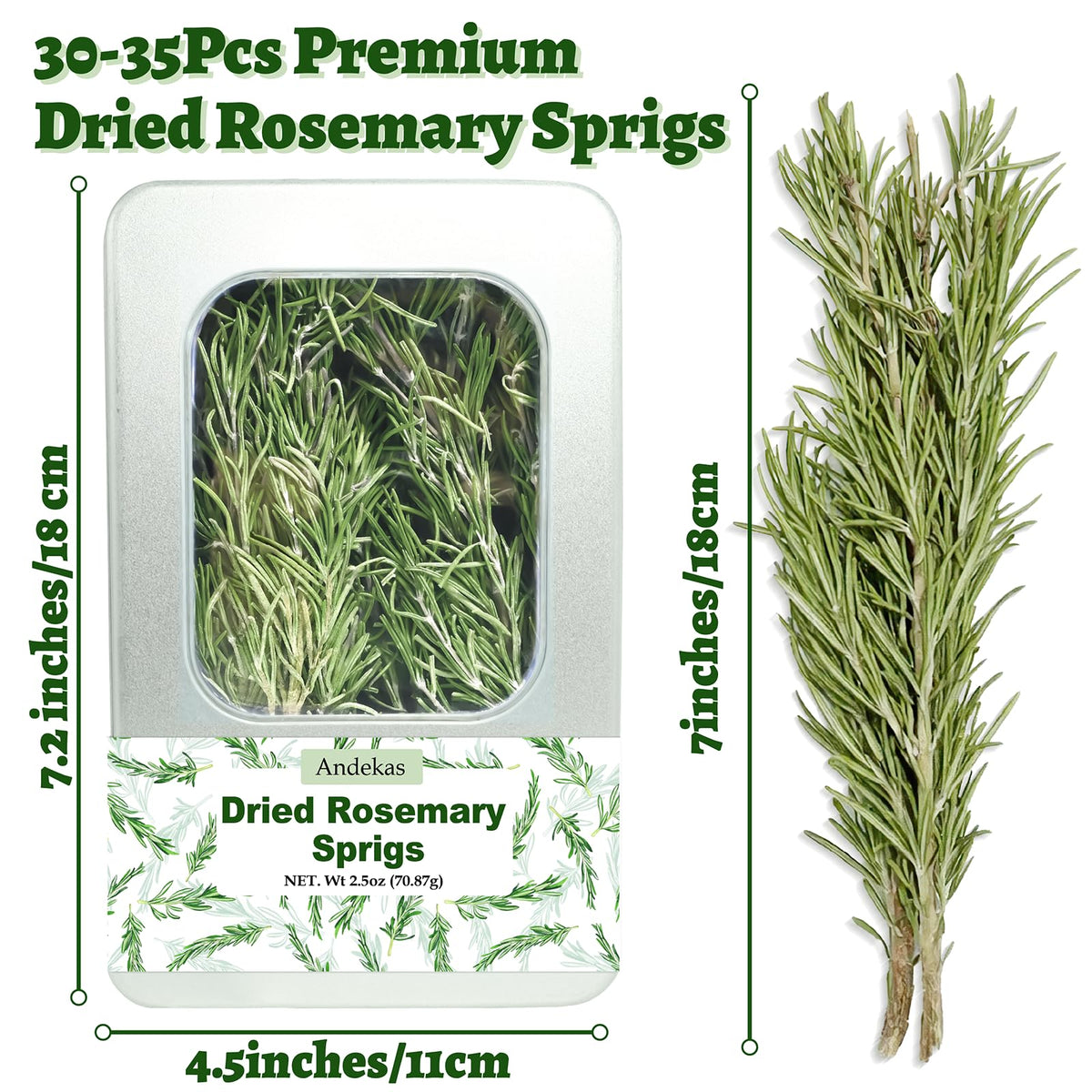 Andekas kitchen display rosemary tin with vibrant color