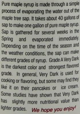 Anderson's Very Dark Maple Syrup pour shows rich color for glaze and baking