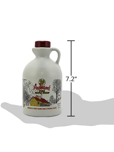 Anderson's Very Dark Maple Syrup in a kitchen scene highlights cooking versatility