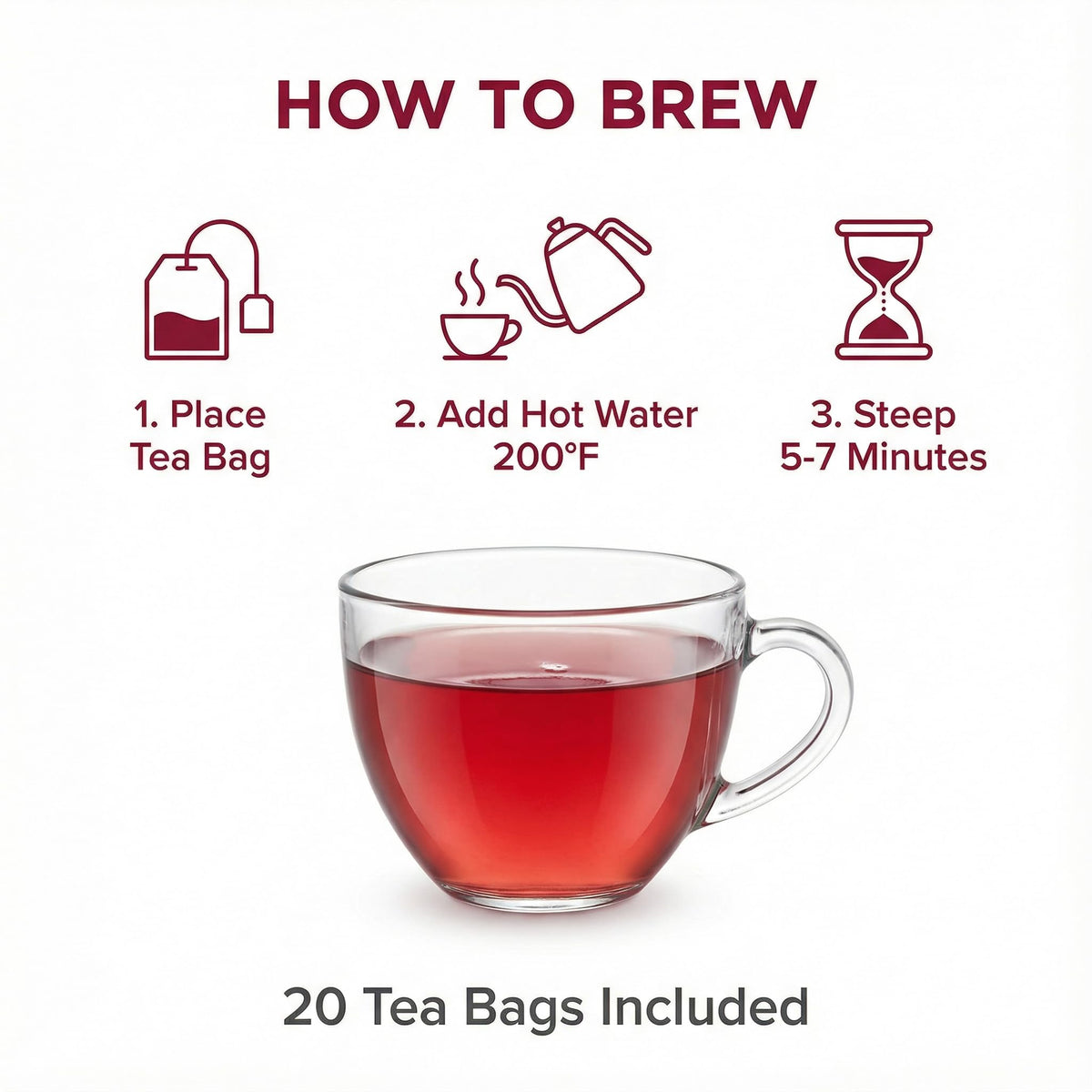 Chilled glass of Andonisus Hibiscus Tea for a refreshing hydration moment.