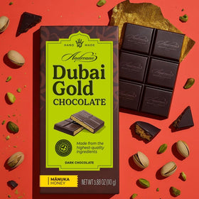 Andreano Dubai Gold Manuka honey bar brings smooth, subtle sweetness.