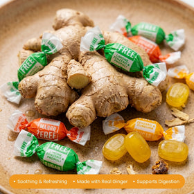 Andy Anand 55pc sugar-free ginger candy lemon flavor refreshing daily pick-me-up