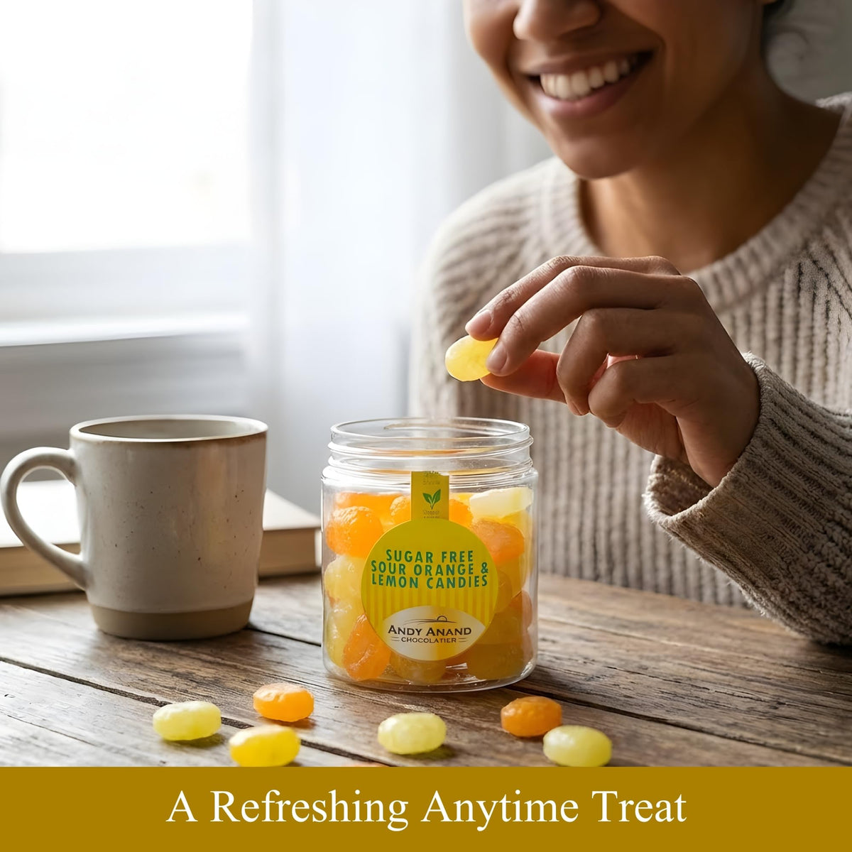 Andy Anand Chocolatier individually wrapped drops preserve freshness for on-the-go snacking.