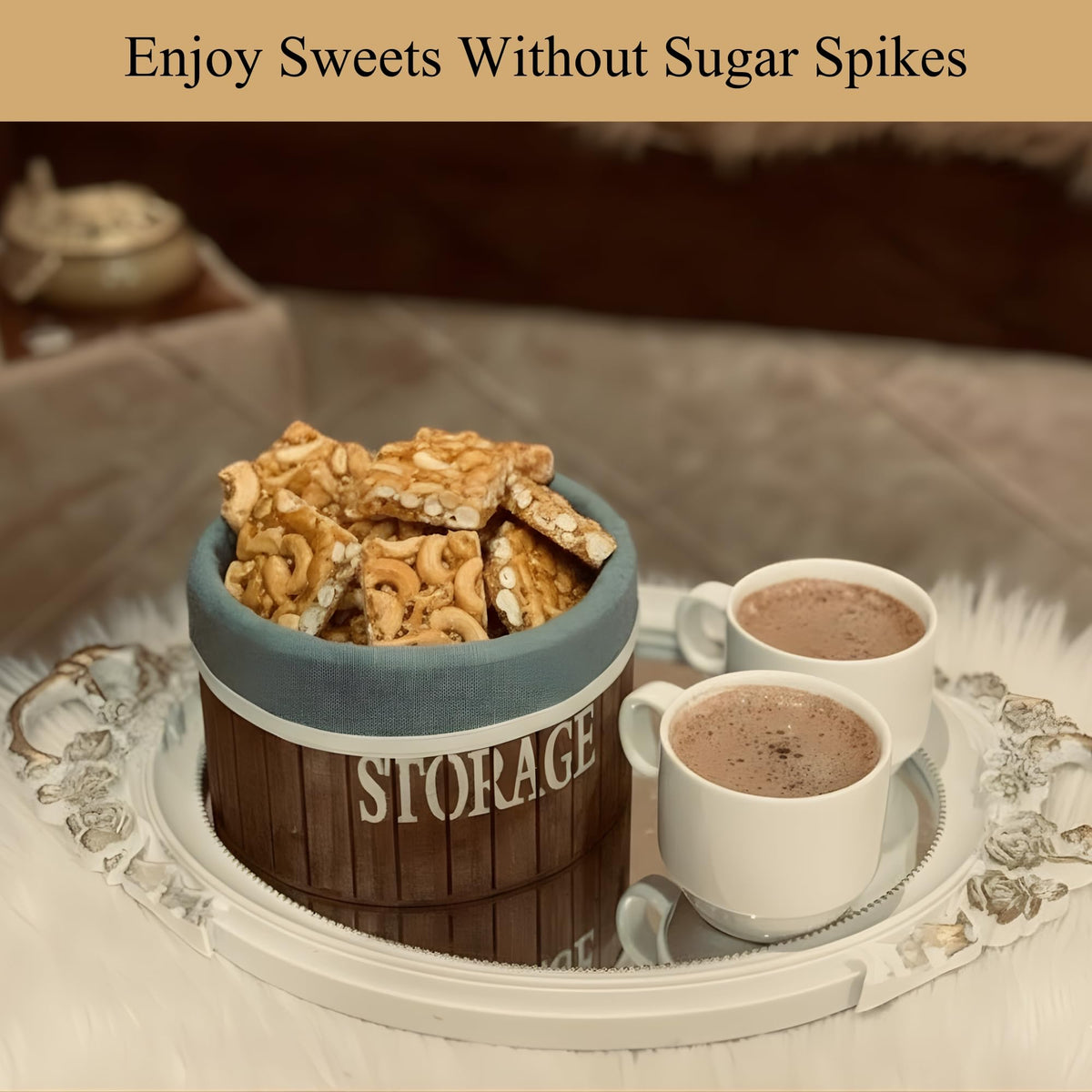 Andy Anand Chocolatier low-carb snack cashew brittle offers a tasty alternative.