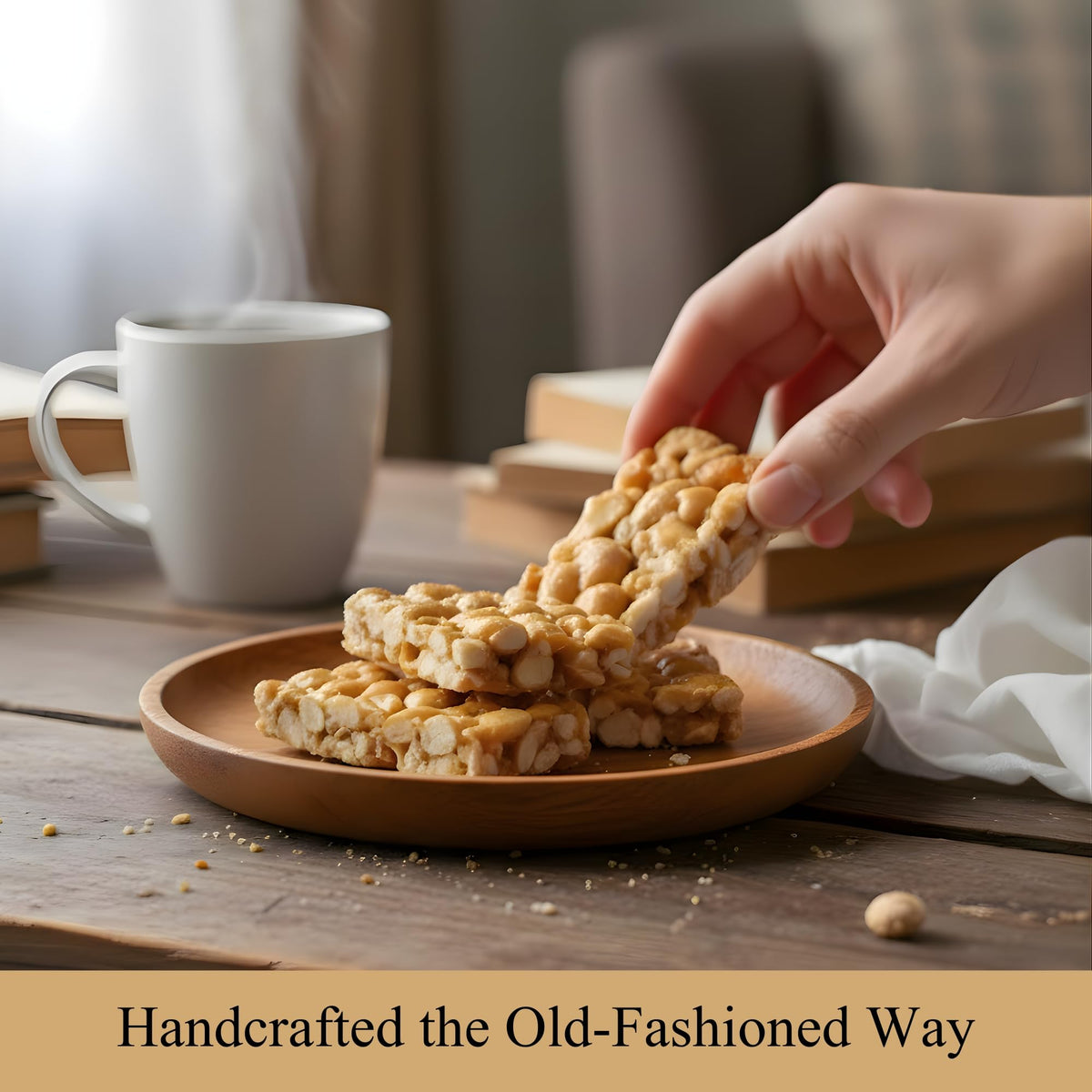 Andy Anand Chocolatier premium roasted cashews crunch delivering buttery notes and satisfaction.