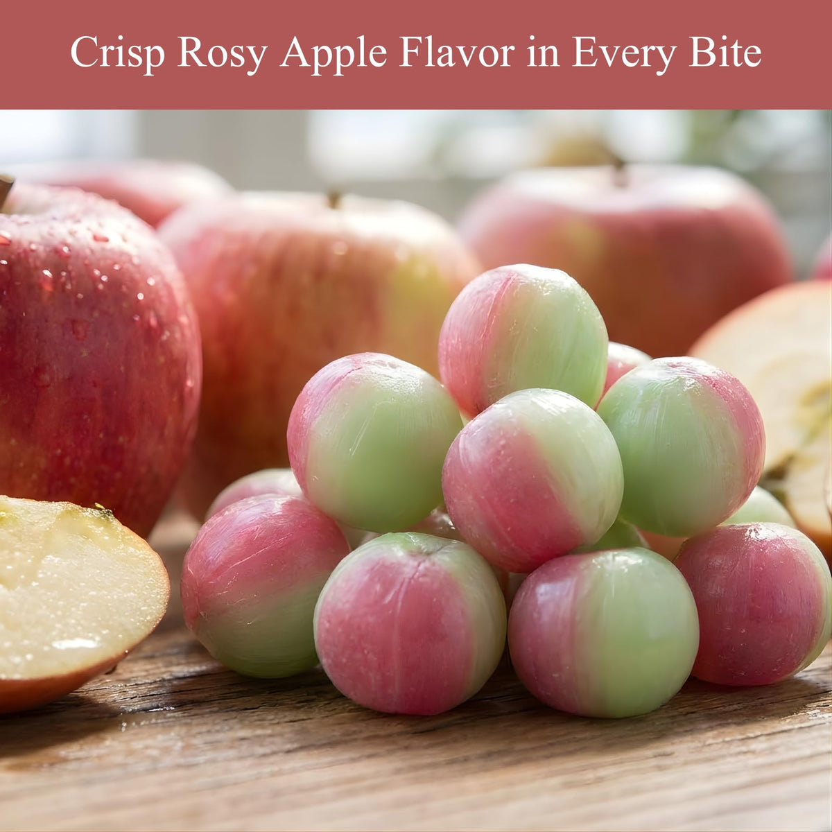 Andy Anand Chocolatier Rosy Apple 25-piece pack, naturally flavored and keto-friendly.