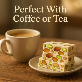 Andy Anand Chocolatier soft brittle nougat—creamy chew with nutty depth.