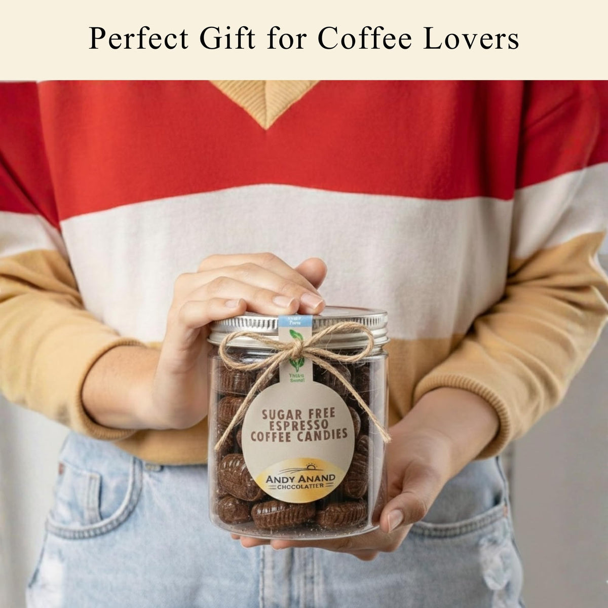 Andy Anand Chocolatier sugar-free espresso candy ideal for mindful snacking.