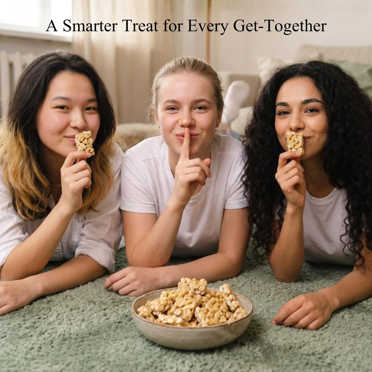 Andy Anand gluten-free label on brittle carton signals allergen-conscious snacking