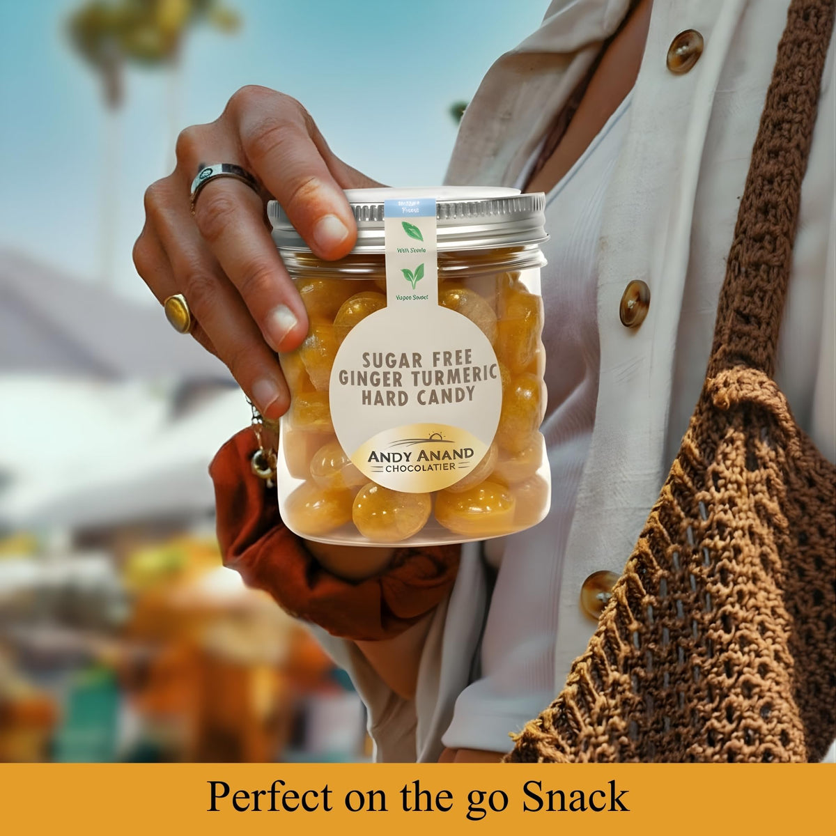 Individually wrapped Andy Anand candies for on-the-go snacking and sharing.
