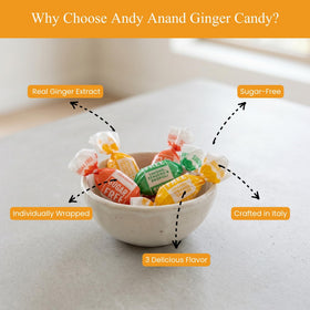 Andy Anand low glycemic ginger candy for mindful snacking