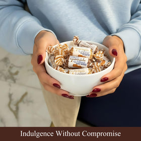ANDY ANAND Sugar Free Toffee Trio chocolate slice rich flavor