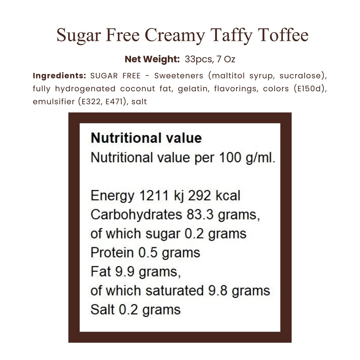 ANDY ANAND Sugar Free Toffee Trio soft chew texture description