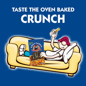 Andy Capp's BBQ Fries crunch texture demonstrating bold flavor on the go
