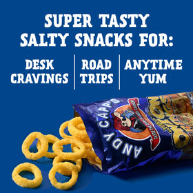 Andy Capp's on-the-go snack bag held, perfect lunch or travel snack.