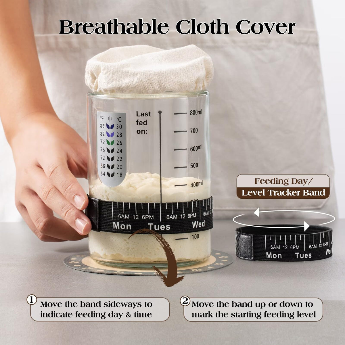 Angadona Anti-slip Silicone Mat keeps jar stable on a warm, tidy counter.