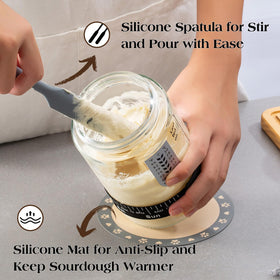 Angadona Sourdough Jar Scraper 2-pack for easy transfers and cleaning.
