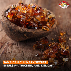 Angel Brand Gum Arabic for baking and candy acts as a stabilizer.